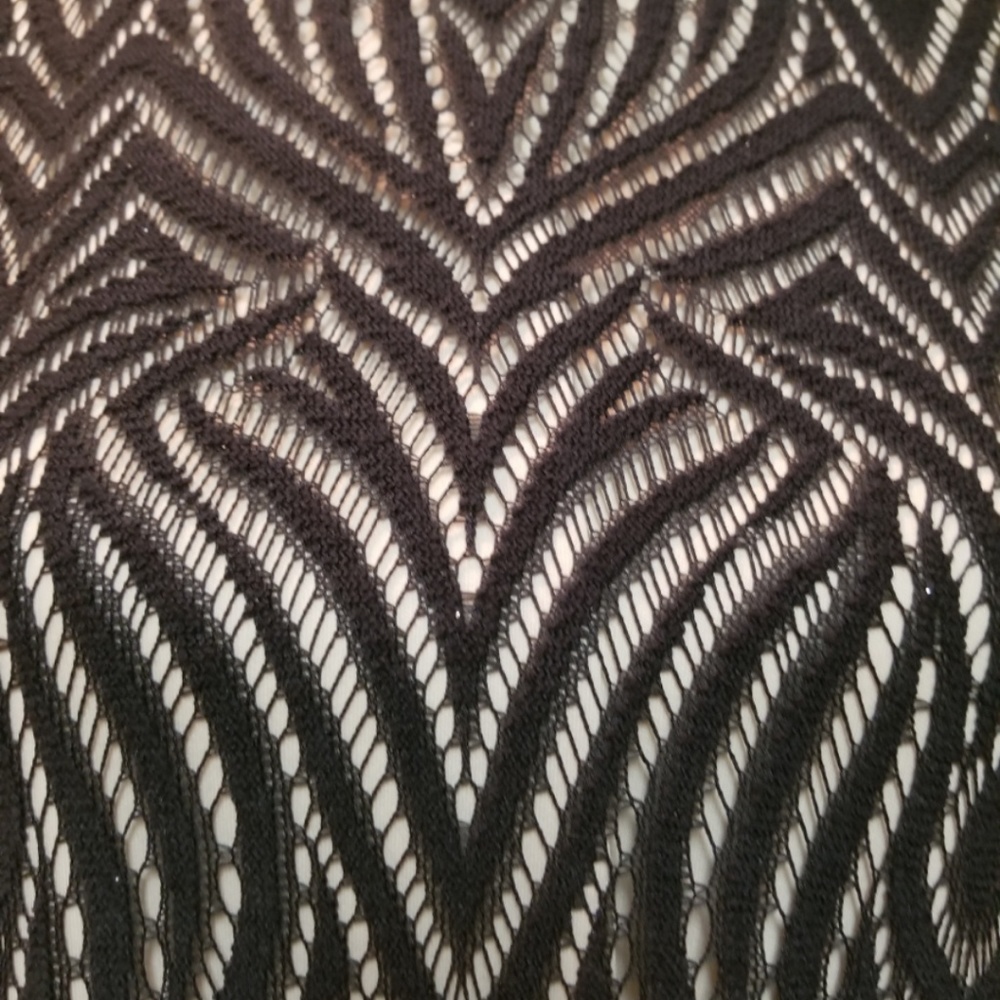 🆕️⬇️🎉HOST PICK🎉 Julia Jordan Black Fringed Hem Lace Shift Dress - Picture 4 of 9